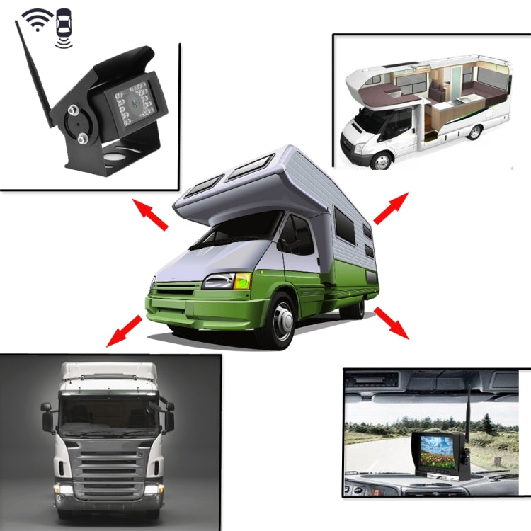 K0232 7 inch 140 Degrees Wide Angle HD Car Rear View Backup Dual Cameras Rearview Monitor Split Screen, K0232 K0232 7 inch 140 Degrees Wide Angle HD Car Rear View Backup Dual Cameras Rearview Monitor Split Screen, K0232